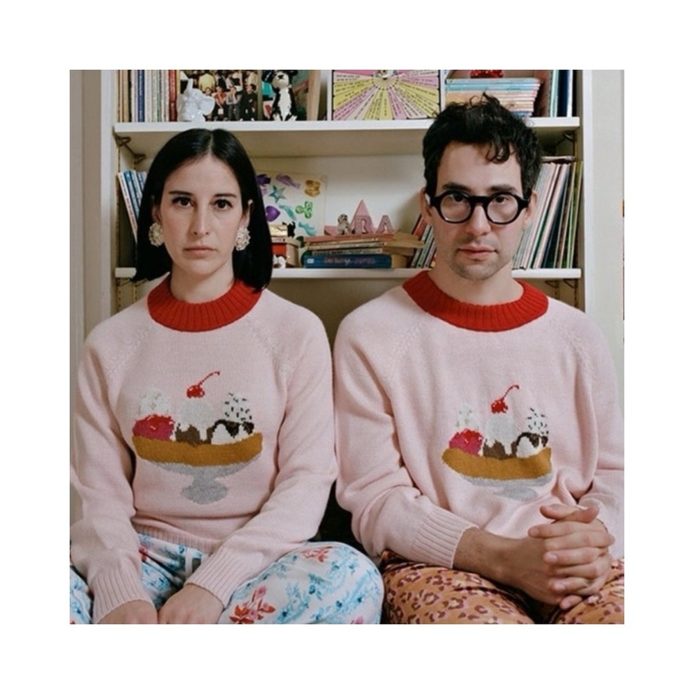 Rachel Antonoff Banana Split Alpaca Wool Blend Sweater (Sz S) Light Pink